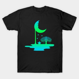 Melting Moon at Night T-Shirt